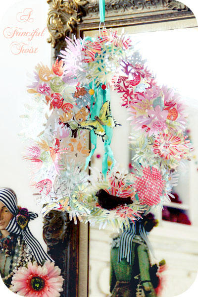 Paper flower chandelier 4