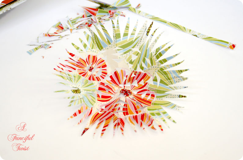 Paper flower chandelier 17