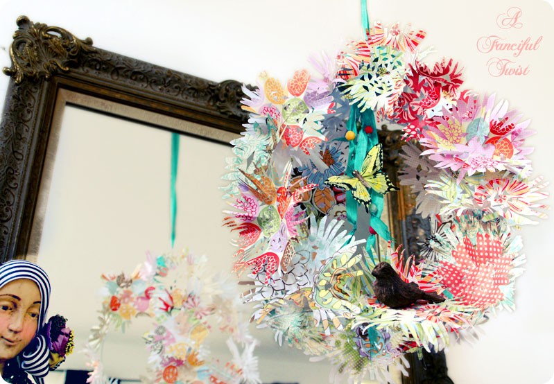 Paper flower chandelier 20