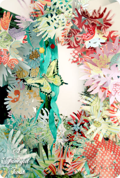 Paper flower chandelier 21