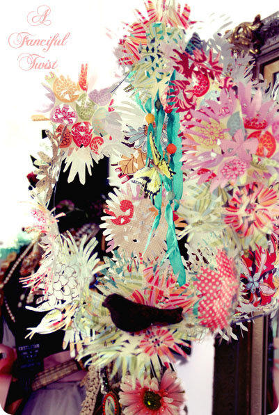 Paper flower chandelier 22