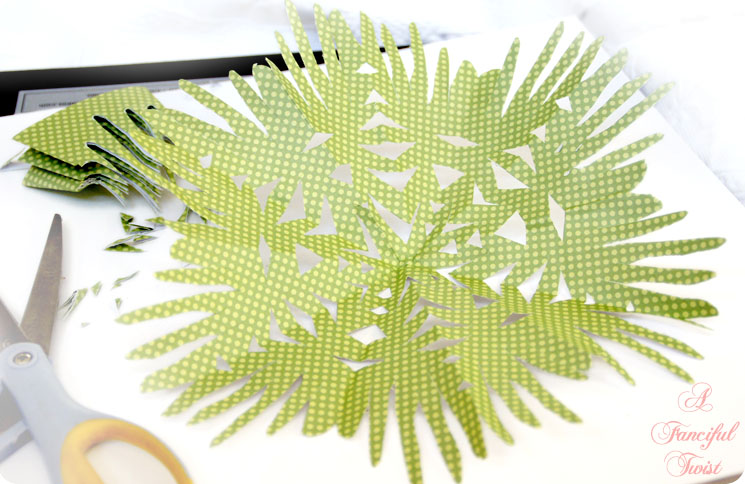 Paper flower chandelier 18