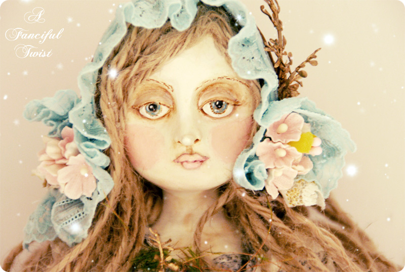 Girl with Basket of Botanicals 4 vintage