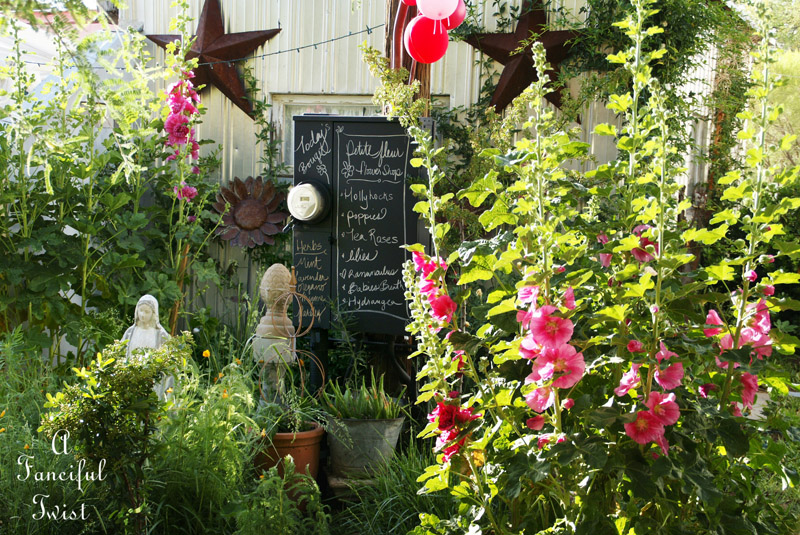 Hollyhock garden 3a Hollyhock garden 3a