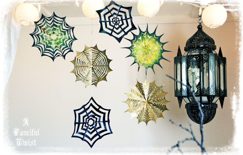 Paper spider webs Paper spider webs