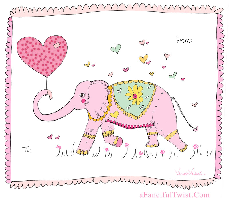 Elephant Valentine A Fanciful Twist Elephant Valentine A Fanciful Twist