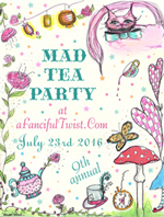 Mad tea party flyer button 2016