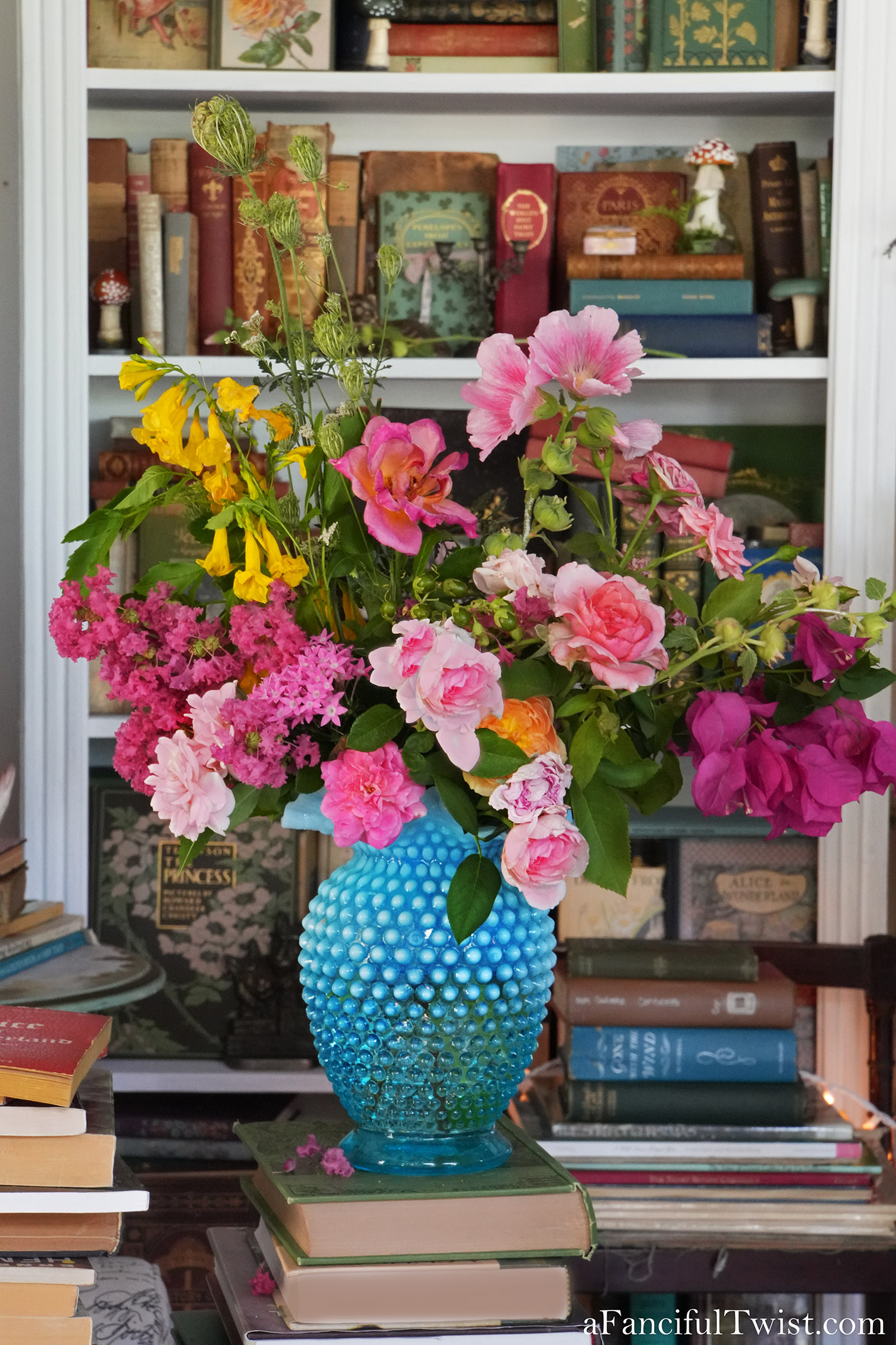 Summer zinnia apple basket love books 16 Summer zinnia apple basket love books 16